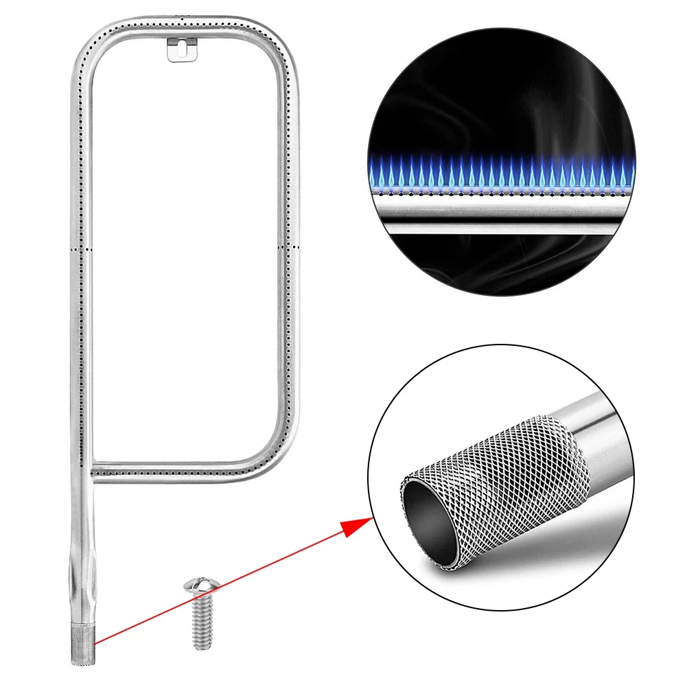 

Grill Replacement Burner 52*19cm 60041/69956/41862 Burner Access For Weber Q200/Q220/Q2000/Q2200 Silver Brand New