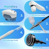 Masseur de cuir chevelu en Silicone, brosse électrique pour la croissance des cheveux, thérapie à la lumière rouge, Machine d'analyse des cheveux et du cuir chevelu 6