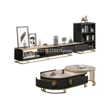 

Cabinet Retractable Bright Marble Coffee Table Nordic Modern Minimalist Italian Style Floor