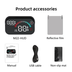 Universal Car HUD: Digital GPS Speedometer with HD LCD Windshield Projection (M22)