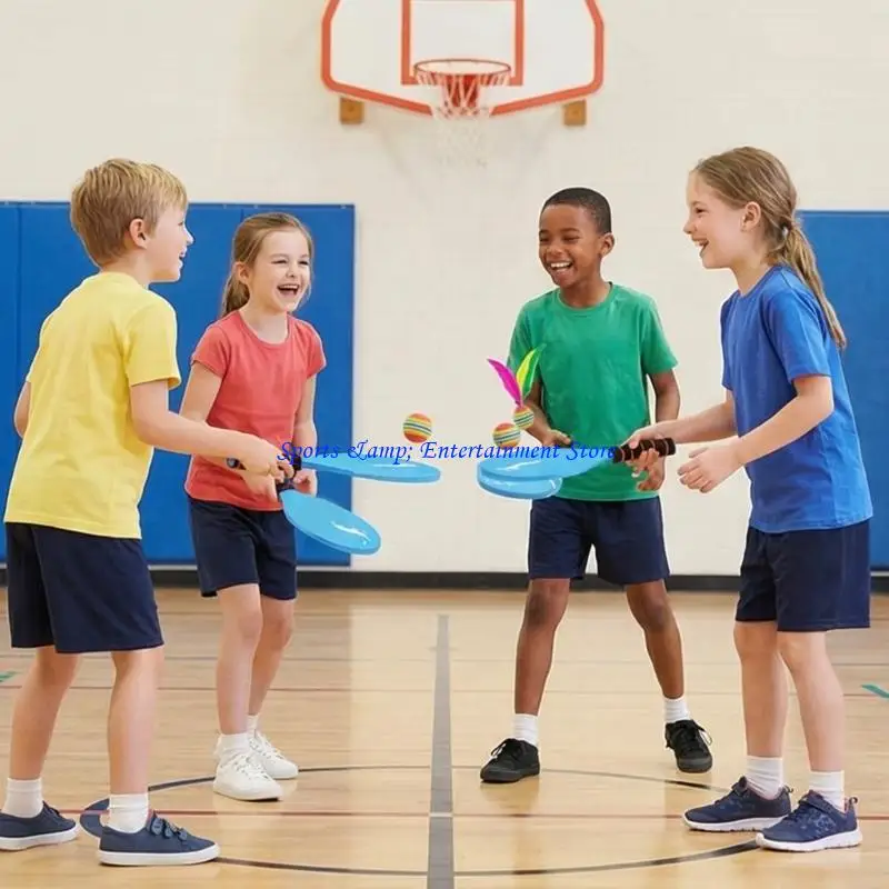 G7NF 18개 어린이 크리켓 장난감 탁구 셔틀콕 세트 크리켓 장비 팩