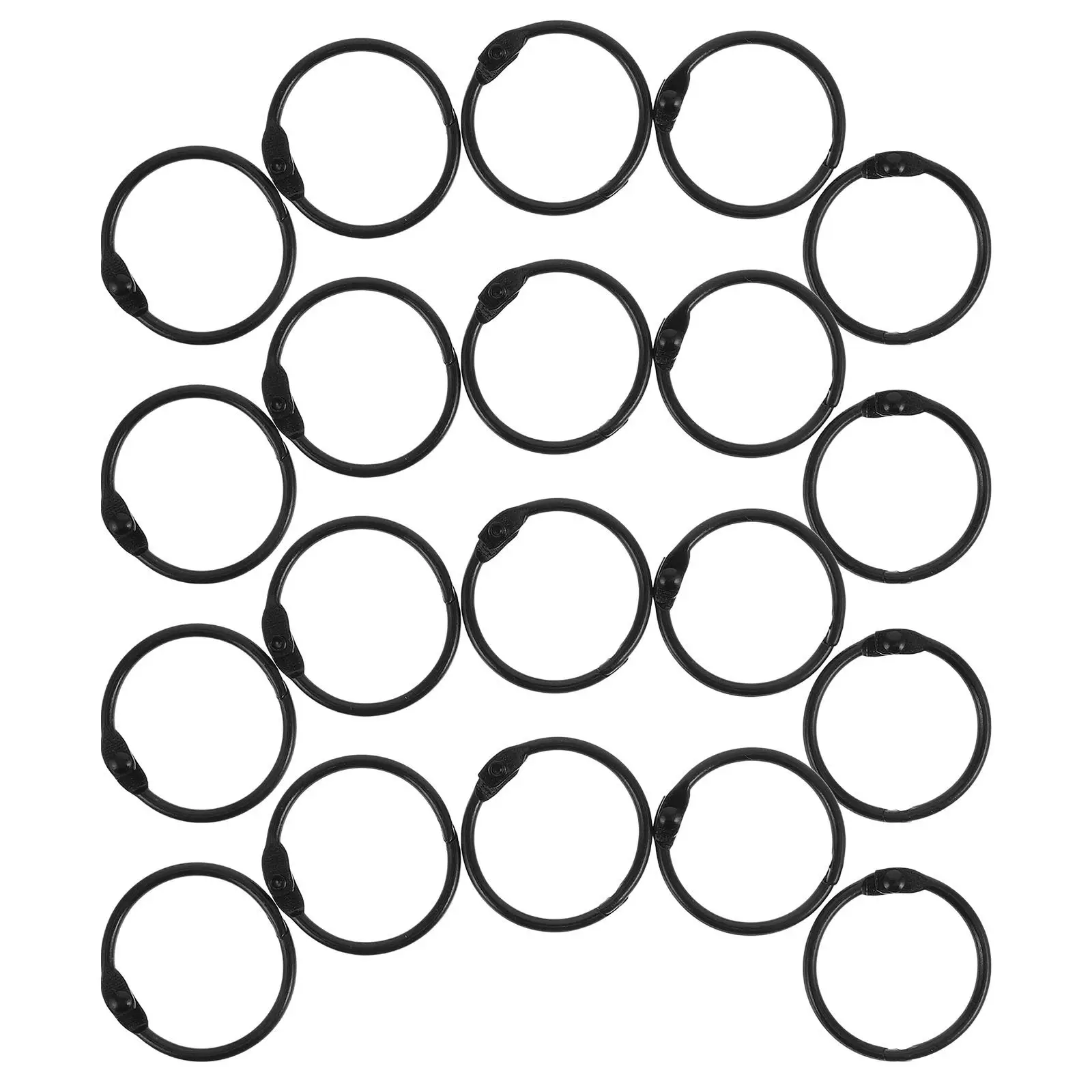 50Pcs 미니 금속 바인더 링 25Mm 플래시 카드 용 안전한 고정 책 링 노트 카드 루스 리프 종이 정리함 사무실