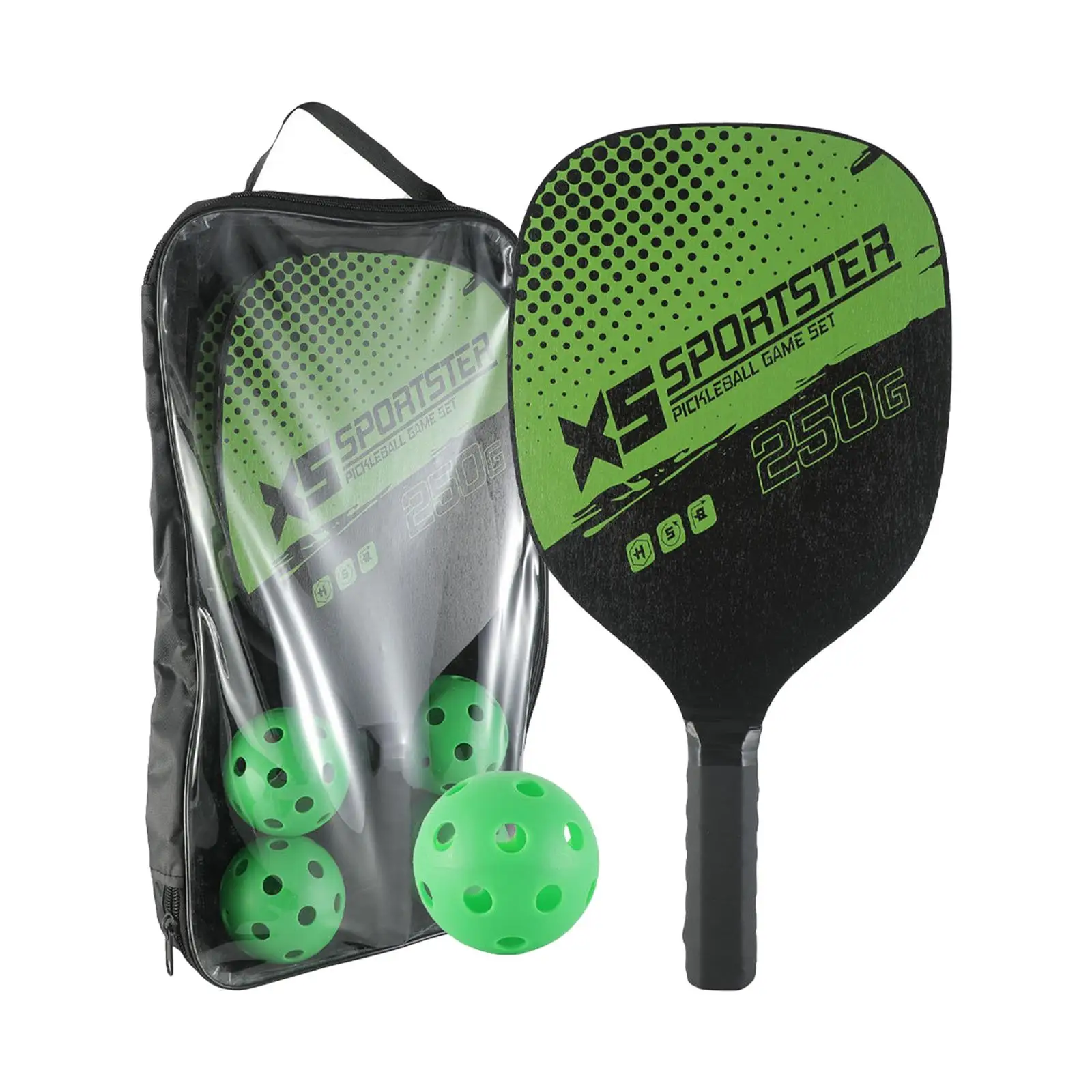 

Pickleball Paddles 4 Pickleballs with Bag Pickleball Rackets Men Women Adult
