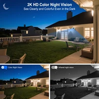 ARCCTV 2K caméra solaire sans fil Surveillance extérieure batterie intégrée caméra Wifi détection humanoïde Flash alarme Vision nocturne 4