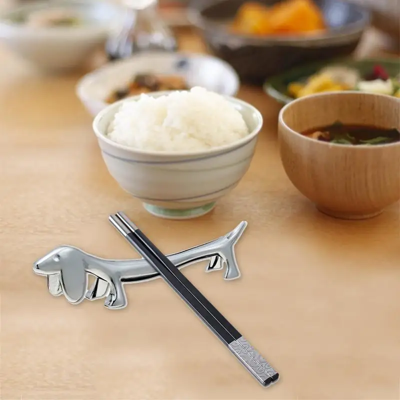 UPKOCH Supporto per Bacchette in Ceramica Forma Bassotto 4 Pezzi Poggia Bacchette da Tavolo Facile da Pulire Decorazione Cucina Pratico Porta