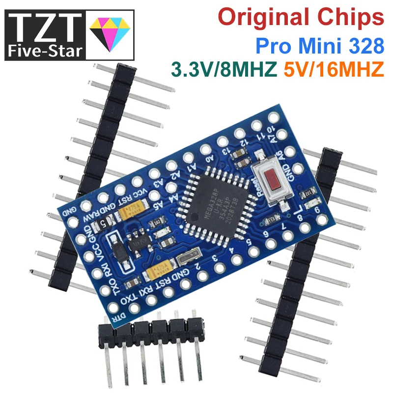 Tzt Pro Micro Atmega32U4 5V 16Mhz Chip Originale Sostituire Atmega328 Per Arduino Pro Mini Con Intestazione Pin A 2 File Per Leonardo Uno R3
