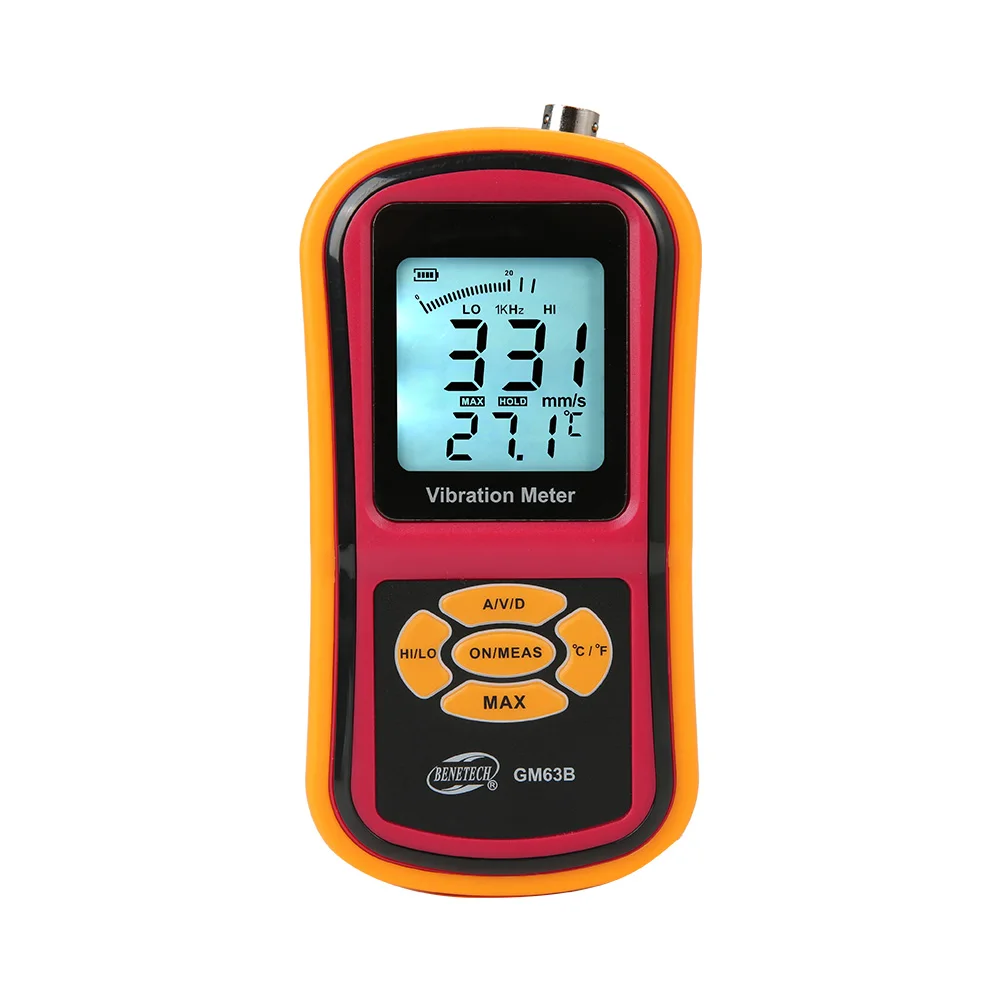 2024 GM63B  Digital Vibration Meter 0.1~199.9m/s2 Machinery Manufacturing, electric power metallurgy, general aerospace 2