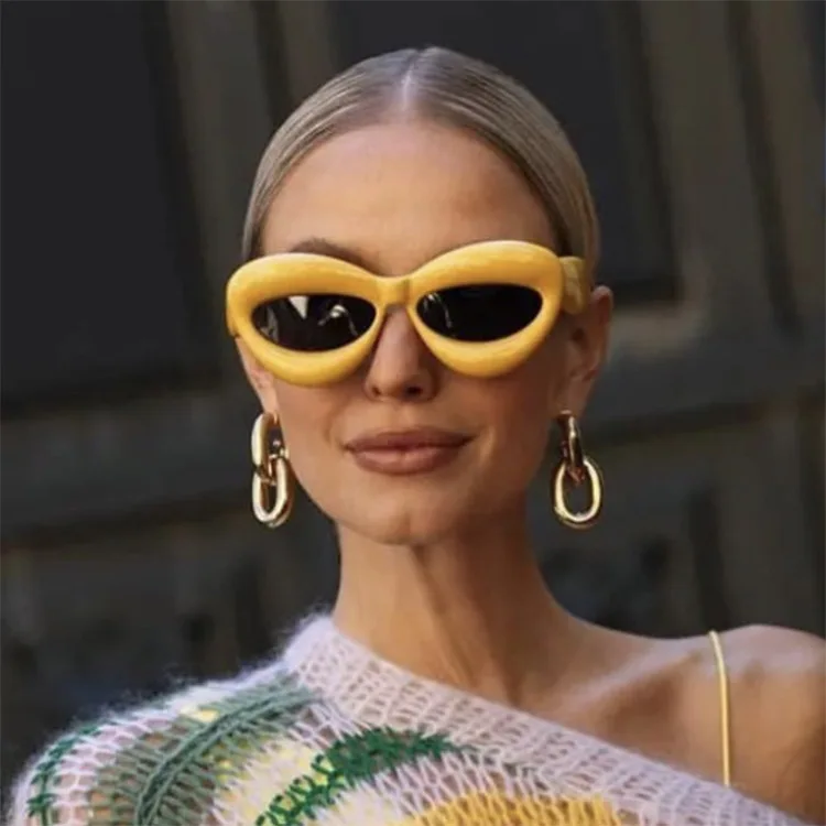 

Personalized Cat Eye Sunglasses for Women European American Ins Hot Candy Color Sun Glasses Funny Geek Outdoor Beach Shopping