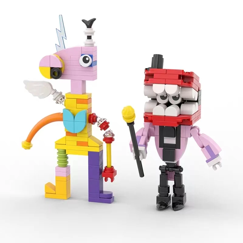 MOC 7 Set The Amazing Digital Circus Building Blocks Pomni Jax Cartoon Film Television Digital Circus Toy For Kid Christmas Gift