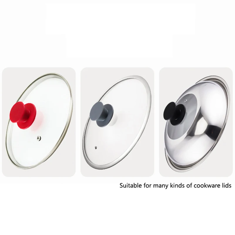 Pot Lid Handle Pot Lid Knob Silicone Pot Lid Knob Handle Universal Replacement Kitchen Cookware Cover Knobs Pan Lid Kitchenware Accessories
