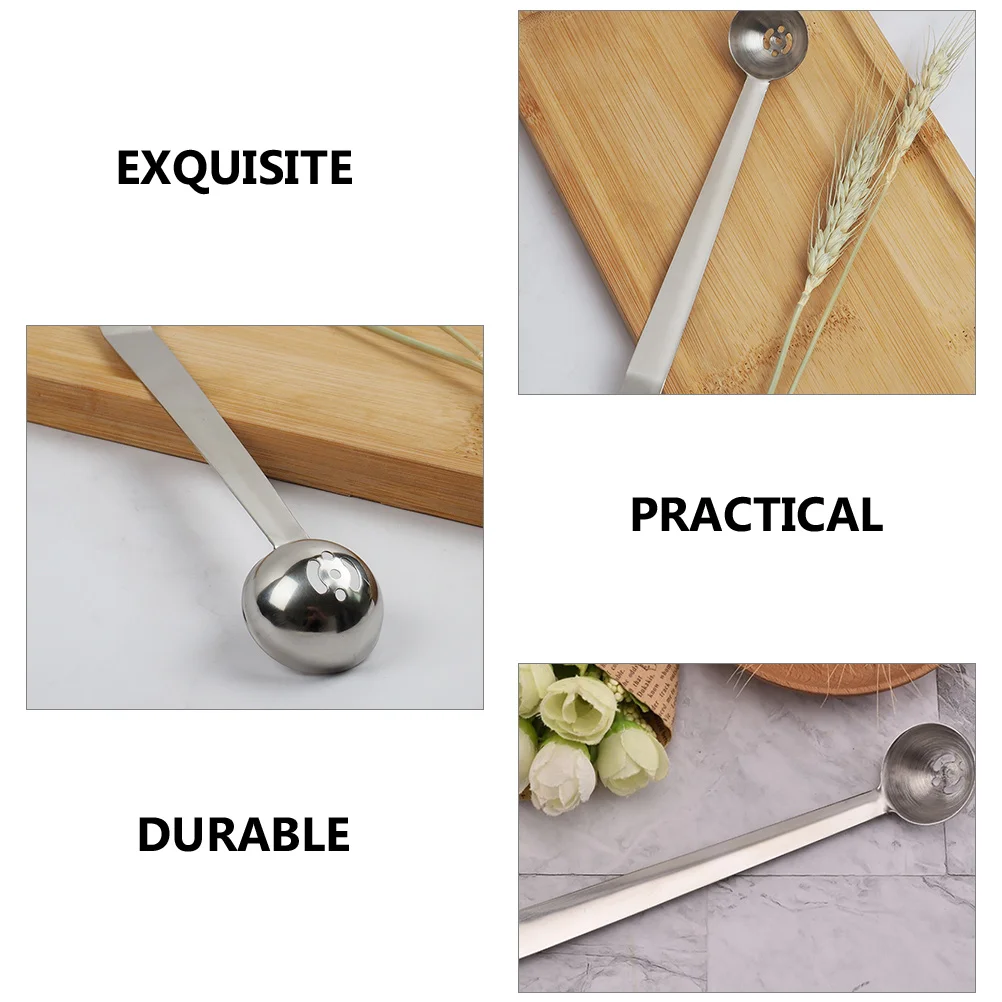 Stainless Steel Olive Spoon Cherry Spoon Jar Tool Strainer 2 Pcs For Kitchen Dining Bar
