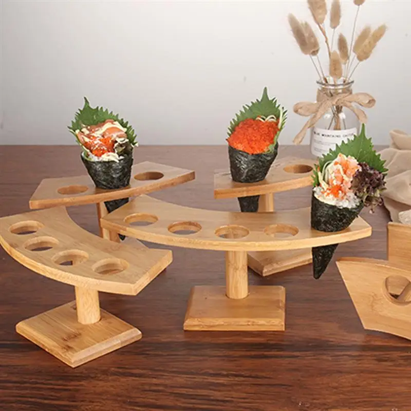 Ice Cream Cone Holder Cone Holder Ice Cream Sushi Rack Display Stand Roll Party Food For Wooden Waffle Holders Popcorn Cones Restaurants Buffets
