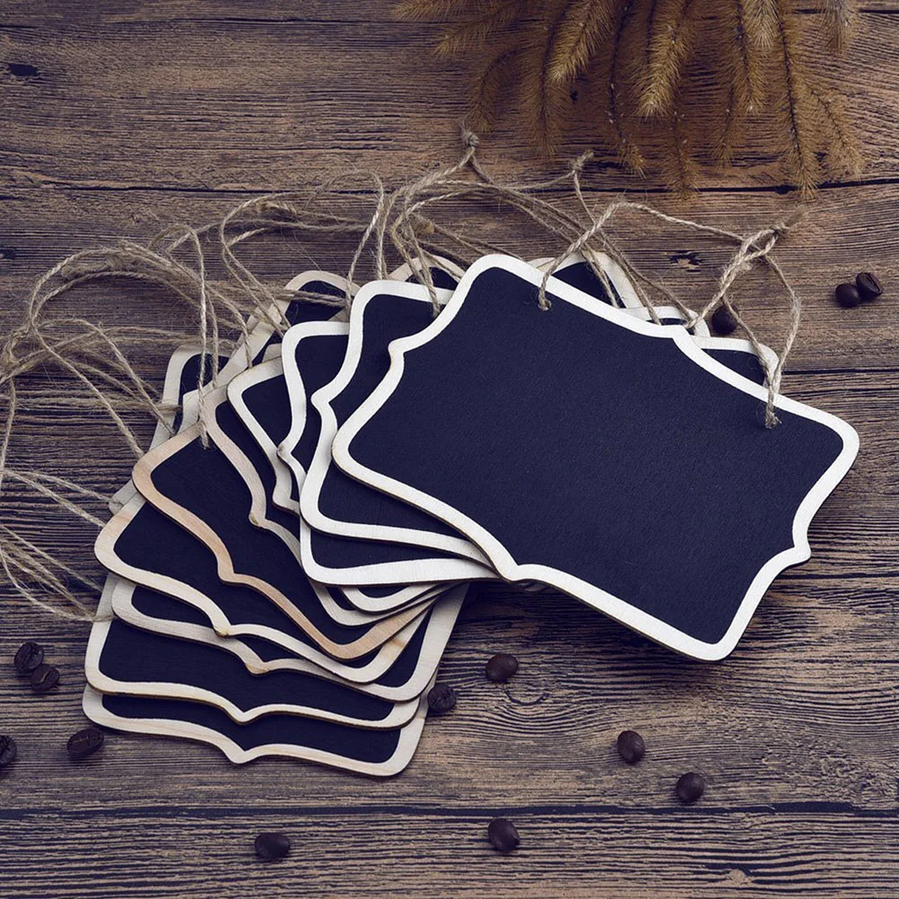 Mini Rectangle Chalkboards Double Sided Black Board Message Board Signs Wedding Table Number Holder Sign Note Wood 12pcs wooden blackboard wooden chalkboard