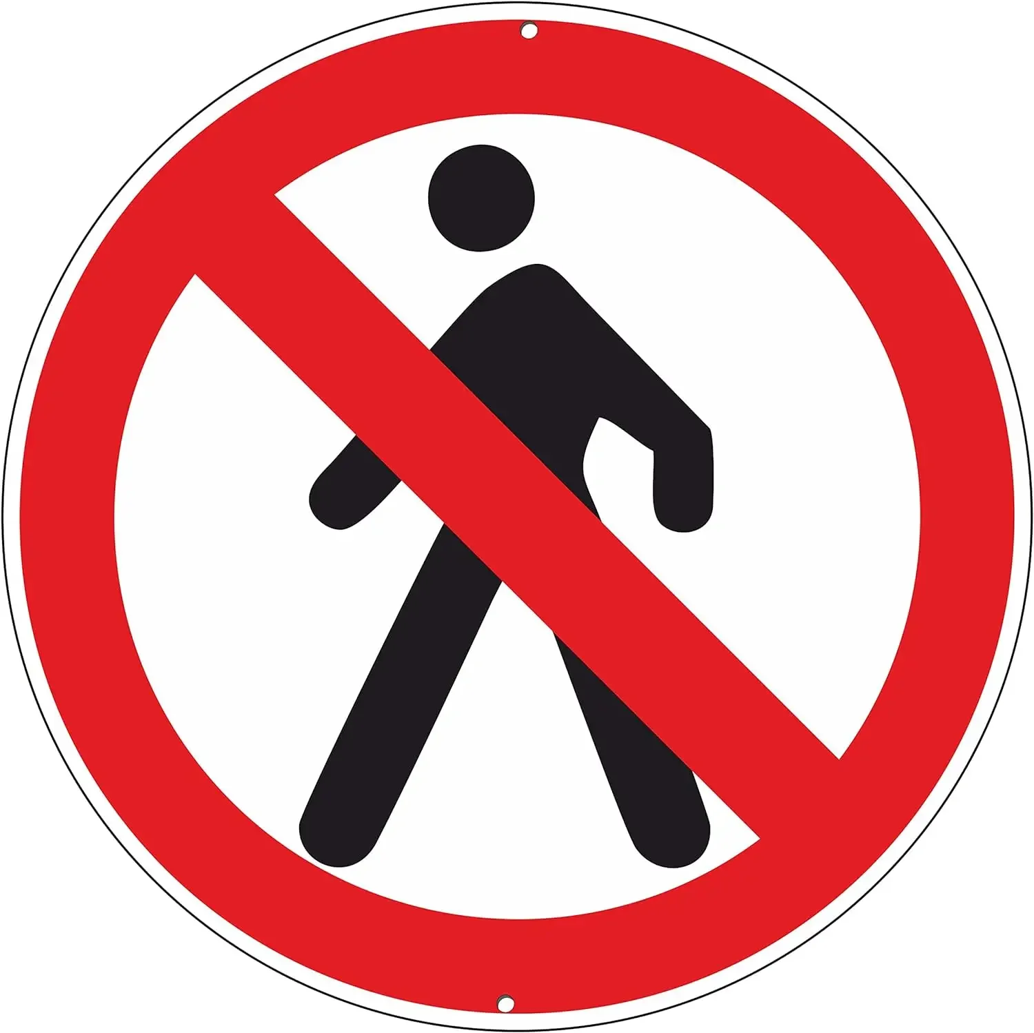 Metal Round Plate Traffic Safety Warning Sign - Waterproof, Anti-Fade Tin Sign