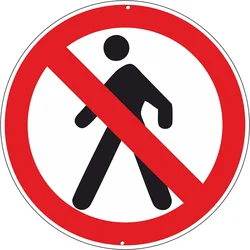 Metal Round Plate Traffic Safety Warning Sign - Waterproof, Anti - Fade Tin Sign - 15x15cm (8)