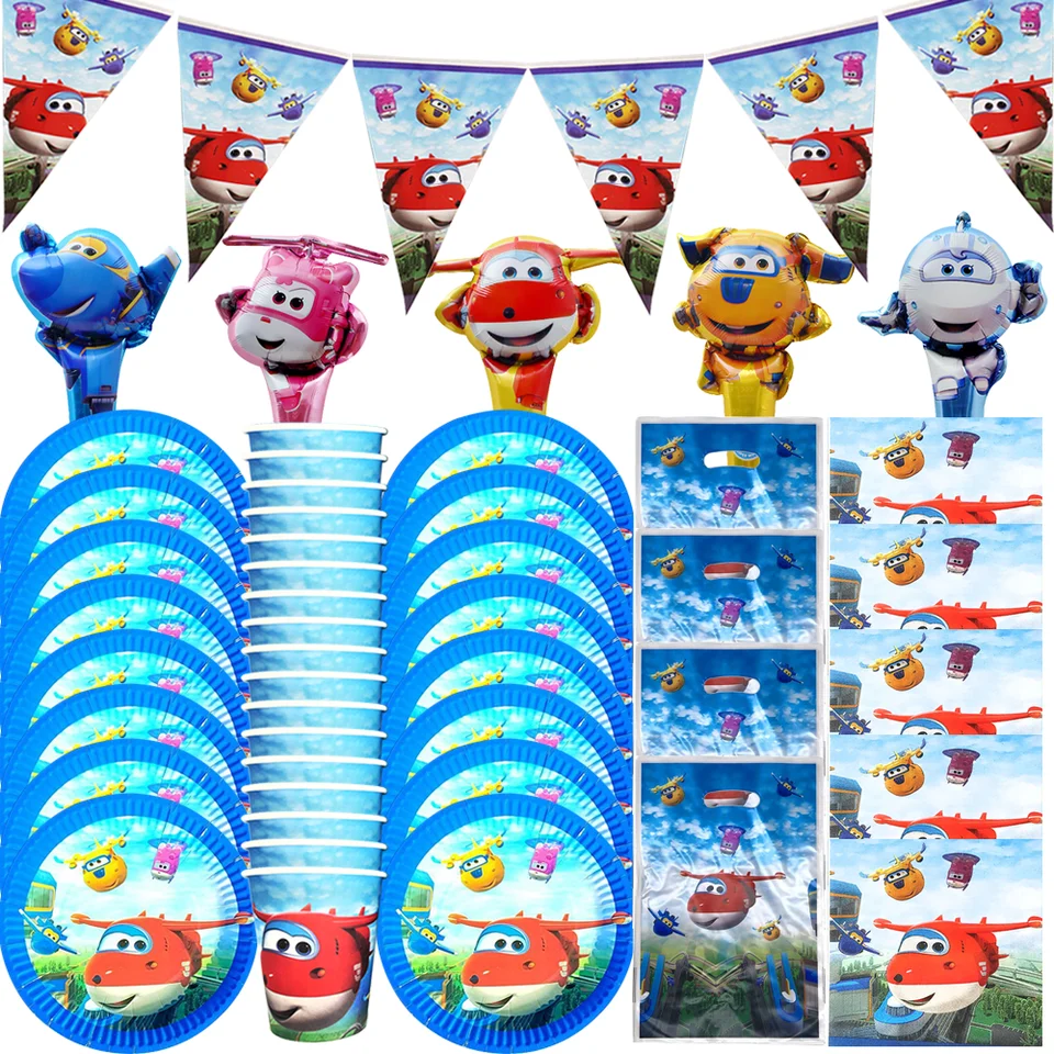 Set Completo Stoviglie Per Festa A Tema Cartoon, 90 Pezzi: Piatti Piani (22,9 Cm), Piatti Dessert (17,8 Cm) E Tovaglioli, Per 30 Ospiti