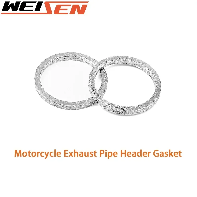 2 4 6 8pcs For Harley Touring Sportster Softail Dyna 883 1200 Motorcycle Exhaust Pipe Header Gasket Kits mt07 fz07 motorcycle exhaust muffler full system modified carbon fiber link header pipe with muffler db killer for