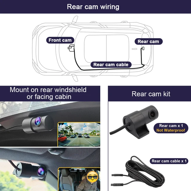 Fitcamx Dashcam Auto Vorne Hinten Geeignet für Hyundai Santa Cruz