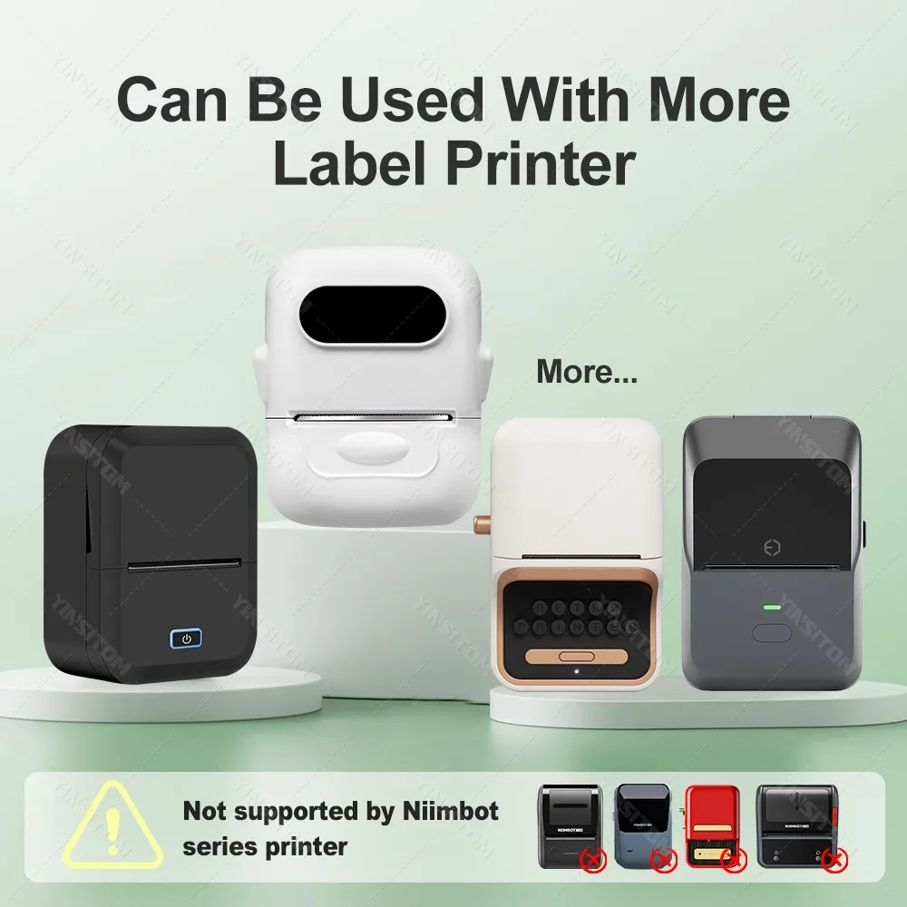 2pc 30-50mm 흰색 스티커 RFID 라벨 용지 롤 마크라이프 프린터 X2/P2/N20/P50 주거용 및 상업용 접착 라벨 용지