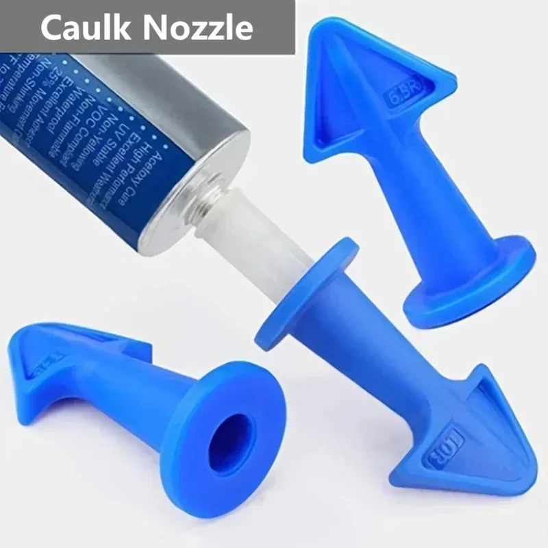 3pcs Multi-functional Silicone Sealant Nozzle Scraper Floor Caulking Tools...
