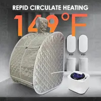 Foldable Lightweight Personal Portable Spa Saunas, 2L&1000W Steam Generator with Protection & Remote Control 2