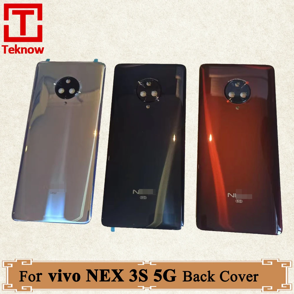 

Оригинальная новая задняя крышка батарейного отсека для vivo NEX 3S 5G, задняя крышка V1950A, жесткая задняя крышка корпуса, задняя крышка с заменой объектива