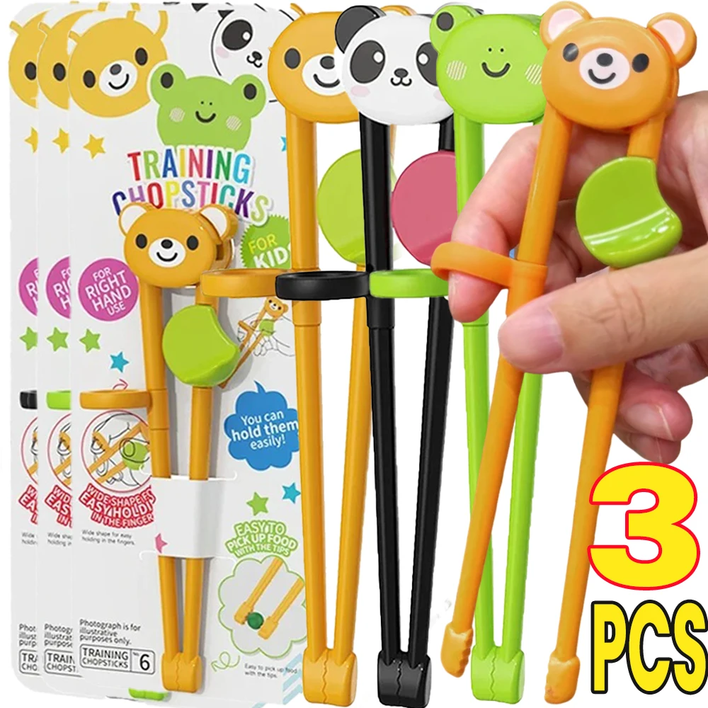 Finger Chopsticks Non Slip Chopstick Helper Wooden Sushi Led Chopsticks Cartoon Animal For Children Elementary Learning Training Tableware Food Sticks
