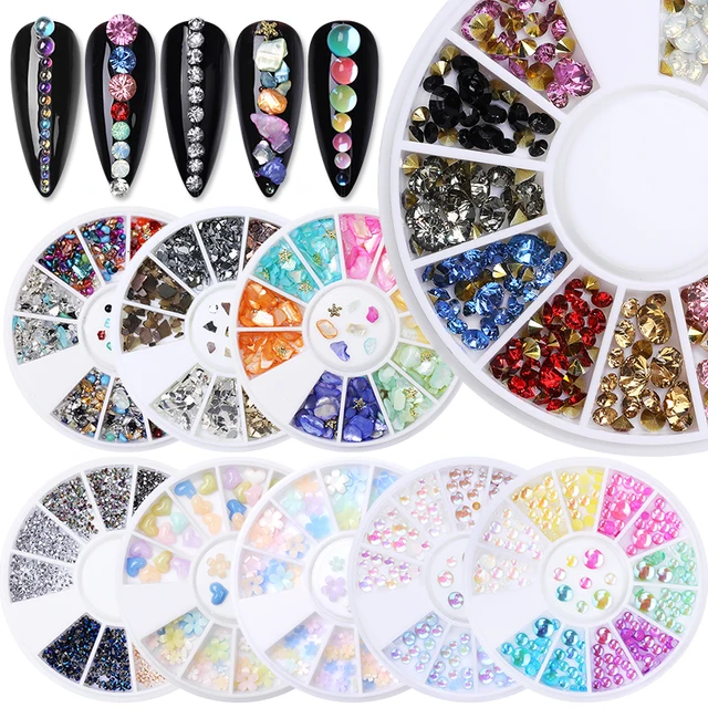 5PCS NAIL ART Craft Rhinestones Charms Nail Crystal Gems Manicure Nail  Jewelry $9.81 - PicClick AU