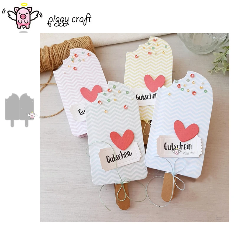 Piggy Craft metal cutting dies cut die mold Ice cream decoration Scrapbook paper craft knife mould blade punch stencils dies