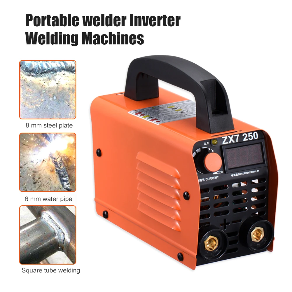 Portable Welder Inverter Welding Machines High Quality 220V 250A ZX7-250 With Digital display DC Rated input power