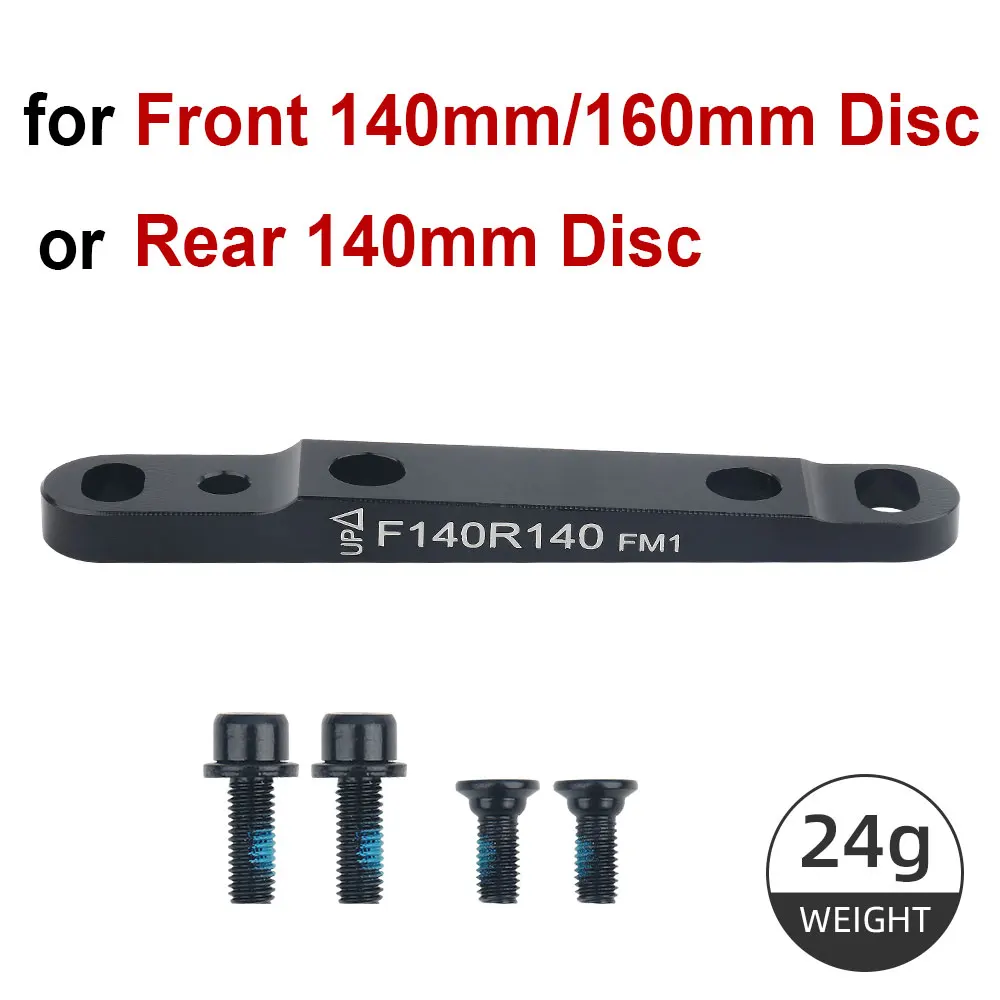 Road Bike Disc Brake Adapter with Bolts - Front and Rear Rotor Compatibility