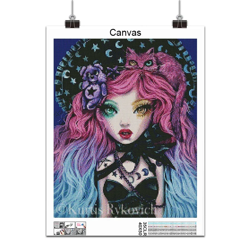 5D DIY Diamond Painting Kit girl Mermaid Princess ghost Art Full Square&Round Diamond mosaic embroidery Cross stitch home decor - 3