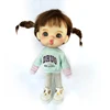 Ob11 Doll Long Sleeved Sports Sweatshirt Top Clothes With Patchwork Sleeves For Molly Gsc Ymy P9 P10 Body Uf Nendoroids Dolls 3