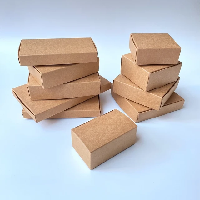 100pcs Wholesale Small Cardboard Gift Paper Box Retail Packaging Craft  Paper Box Kraft Paper Gift Soap Candy Carton Box - Gift Boxes & Bags -  AliExpress