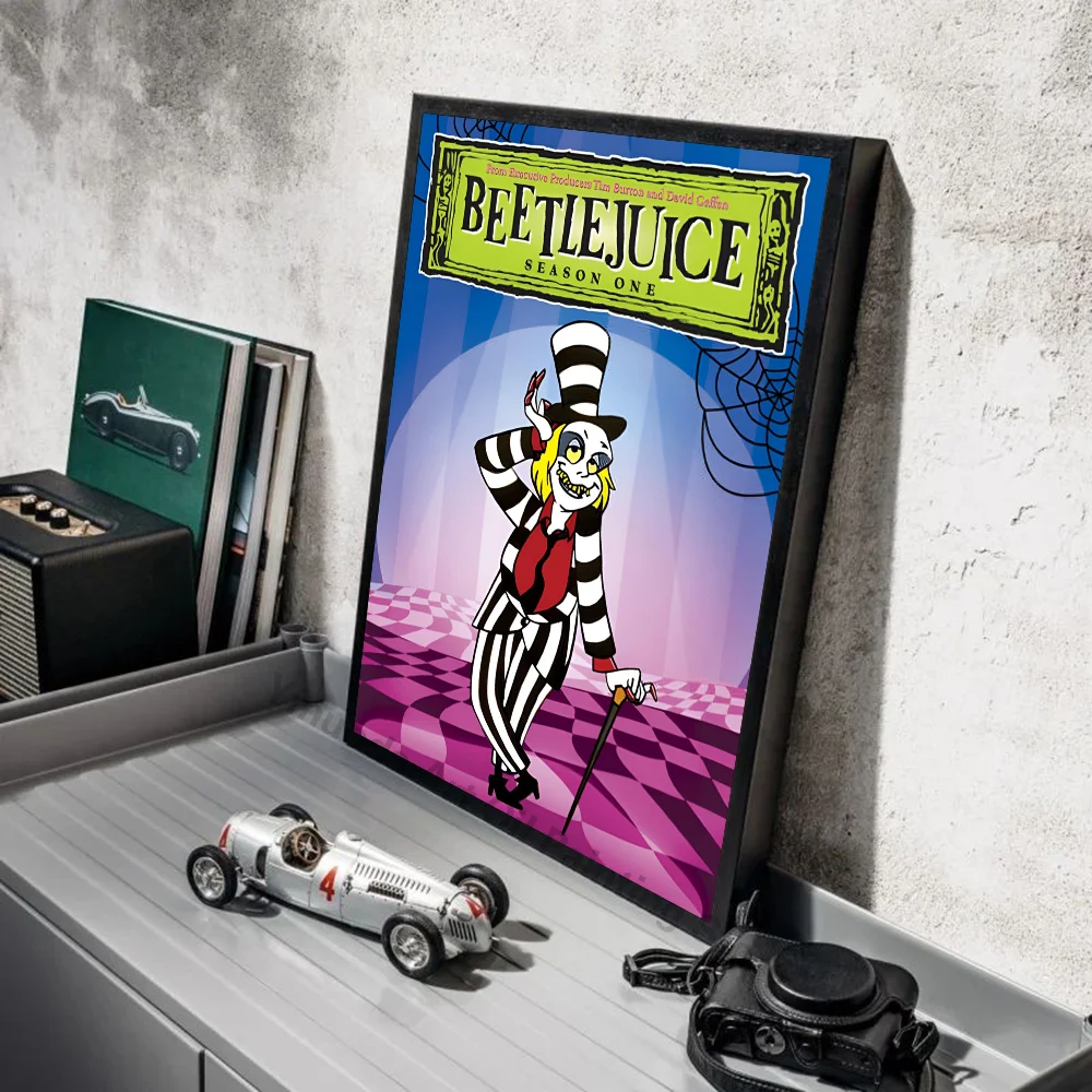thumbnail image 1 of Póster de Beetlejuice de película clásica, impresión de papel para el hogar, sala de estar, dormitorio, entrada, Bar, restaurante, cafetería, pintura artística, 1 of 5