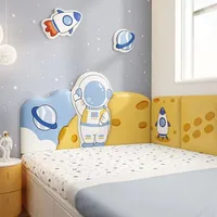 Cartoon Astronaut Kids Boy Room Decor Bed Headboard Bedroom Furniture Head Board Tete De Lit Tatami Wall Panels Cabecero Cama 5