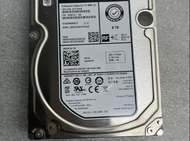 For 0GKWHP ST8000NM0075 8T 7 2K SAS 3 5 inch 12Gb server hard drive