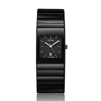 Oupai Square Dial Watch Men's Ceramic Strap 24mm Rectangular Watch Stud Scale Luminous Date Display Simple Casual Fashion Suitab 2
