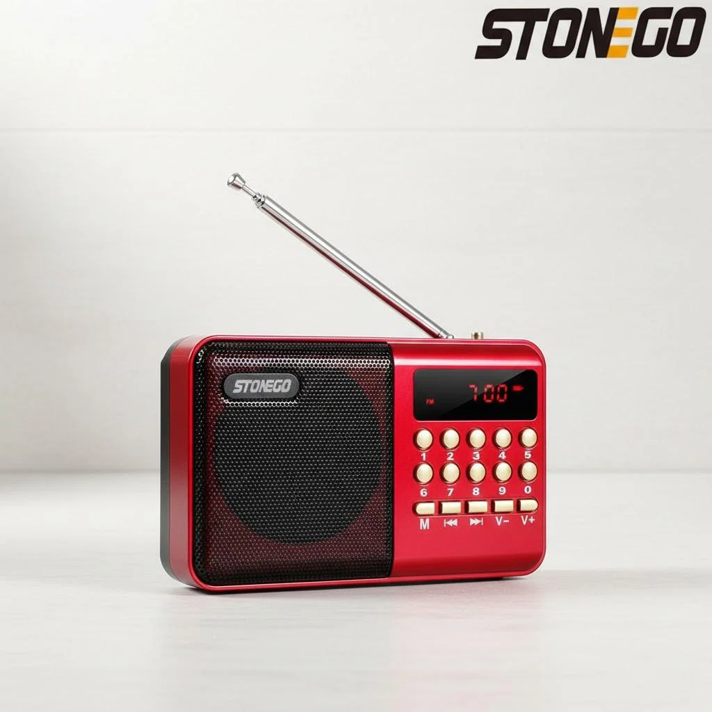 Portable Radio Rechargeable Digital FM Radio USB TF MP3 Player Handheld Mini Speaker Portable Audio Device