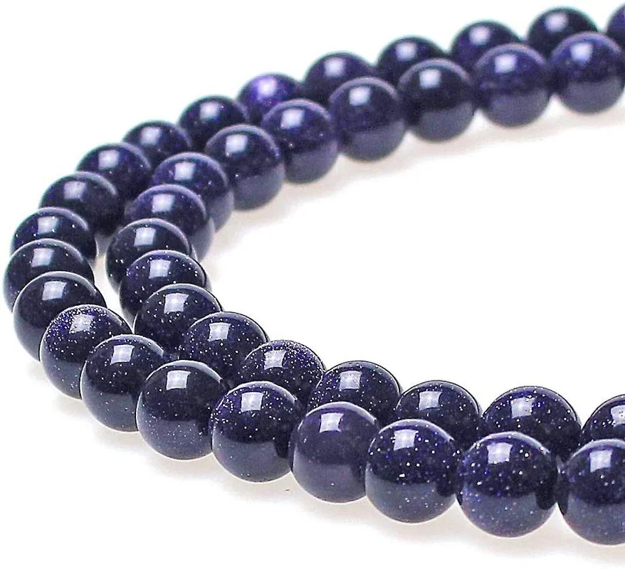 

Natural Blue sand Bead Diy for Bracelet Necklace Pendants Earrings Making