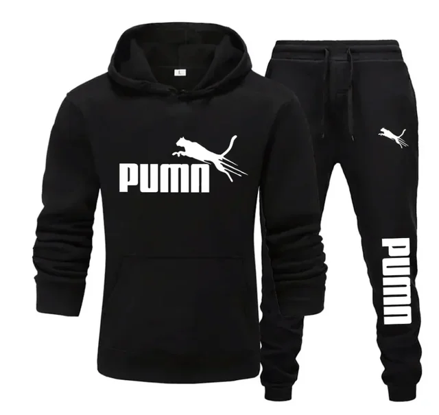 Nouvel ensemble deux pièces tendance pour homme : sweat à capuche et pantalon, collection automne-hiver 2026 – Tenue de sport décontractée et stylée 1