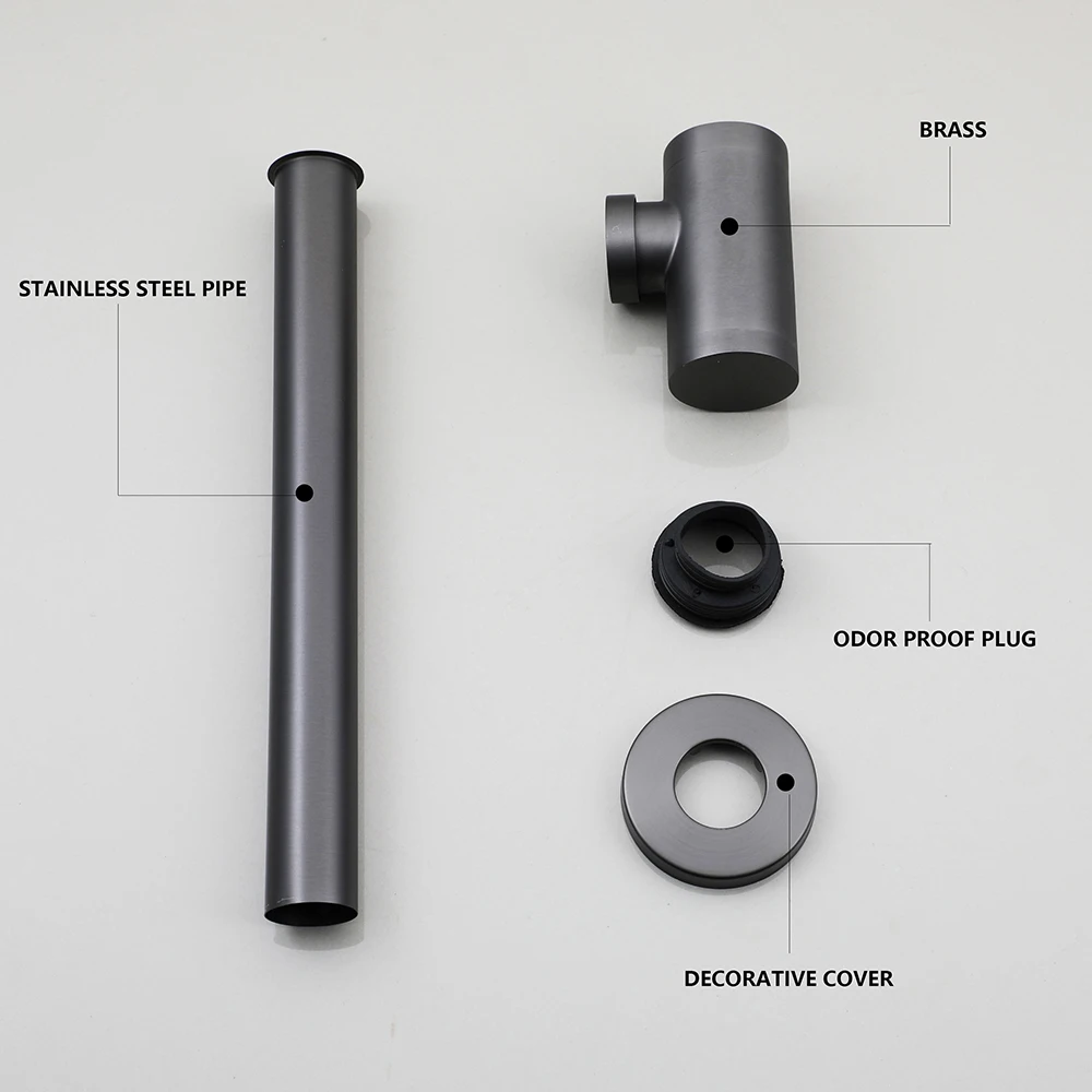 Drain Stopper Basin Drain Stopper Bathroom Sink Stopper Bathroom Sink Plug Washbasin Drain Plug Sink Drain Pipe Set YANKSMART Bathroom Bottle P-Trap Waste Pipe Tube With Pop-up Drain Stopper Kit Assembly Washbasin Siphon Horse Accessory