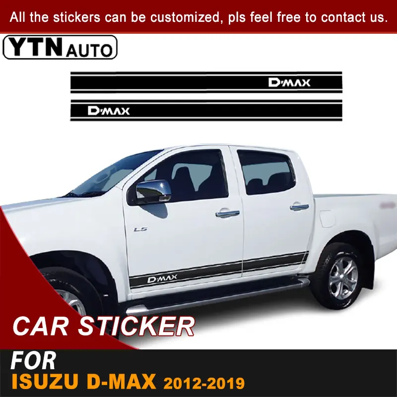 

Car Letter Stripe Side Door Body Decals Graphic Vinyl Skirt Stickers For Isuzu D-Max 2012 2013 2014 2015 2016 2017 2018 2019