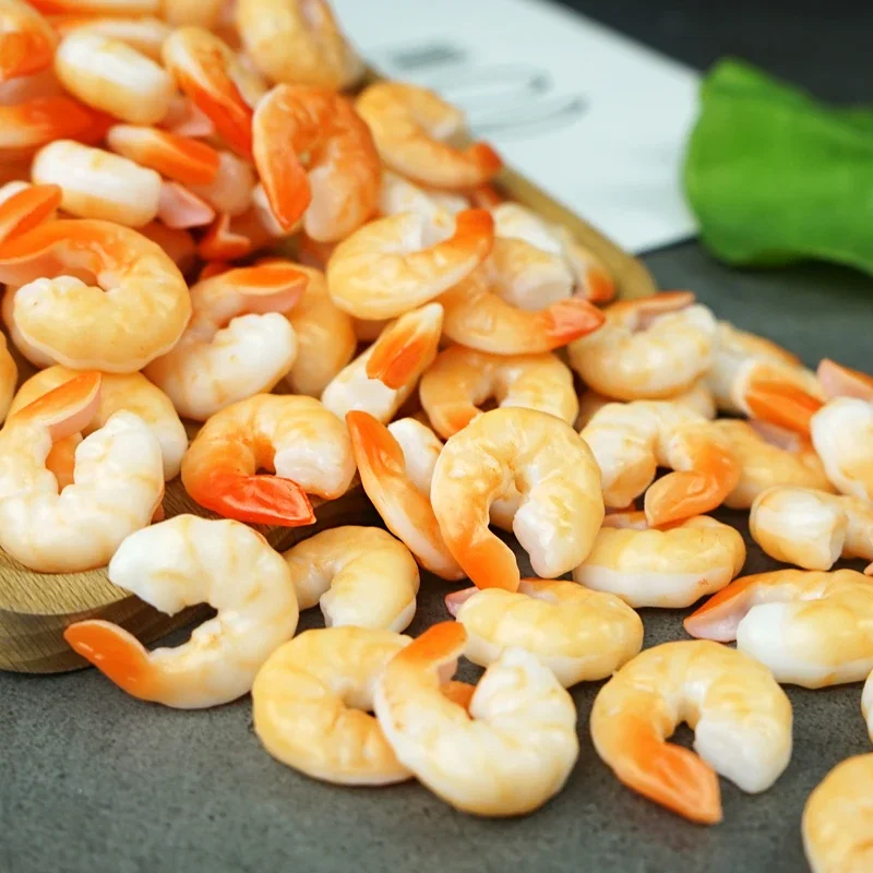 Simulation Shrimp Fake Food Model High Imitation Shrimp Shooting Prop Photo Props PVC Simulation Lobster Model Food Model Food Photography Props Kitchen Food Toys 5pcs/pack