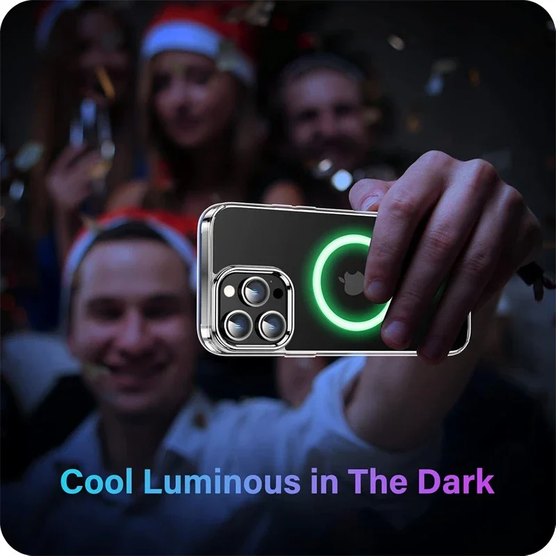 Luminous Matte Magnetic Hard Case with Magsafe Compatibility