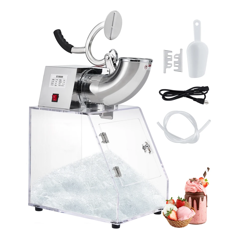 Commercial Electric Ice Crusher with Dual Blades
