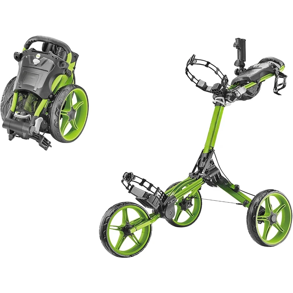 

Compact Semi-Auto Folding and Unfolding Golf Push Cart Putter Cover Supplies Trolley Sports Entertainment