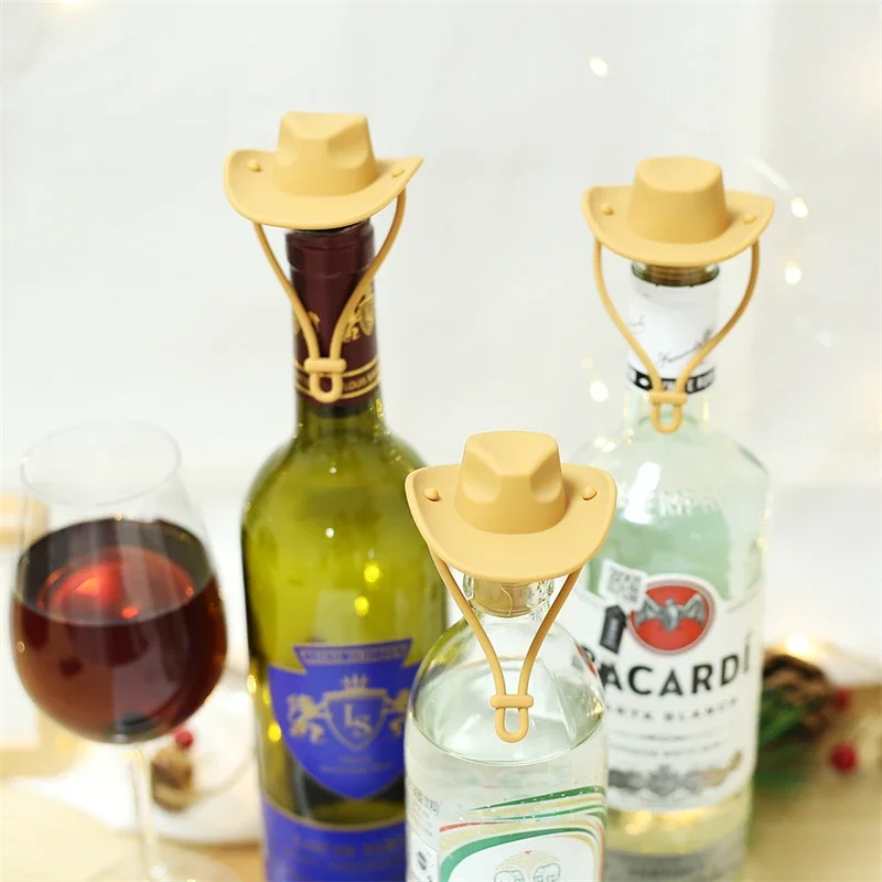 Wine Stopper Silicone Cowboy Hat for Beer Champagne Bottle
