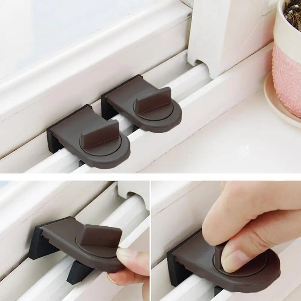 Description Picture 2 of item1~5PCS Push Window Child Safety Lock Adjustable Security Door Anti-Theft Lock Direct Sales Window Limit Protection Lock