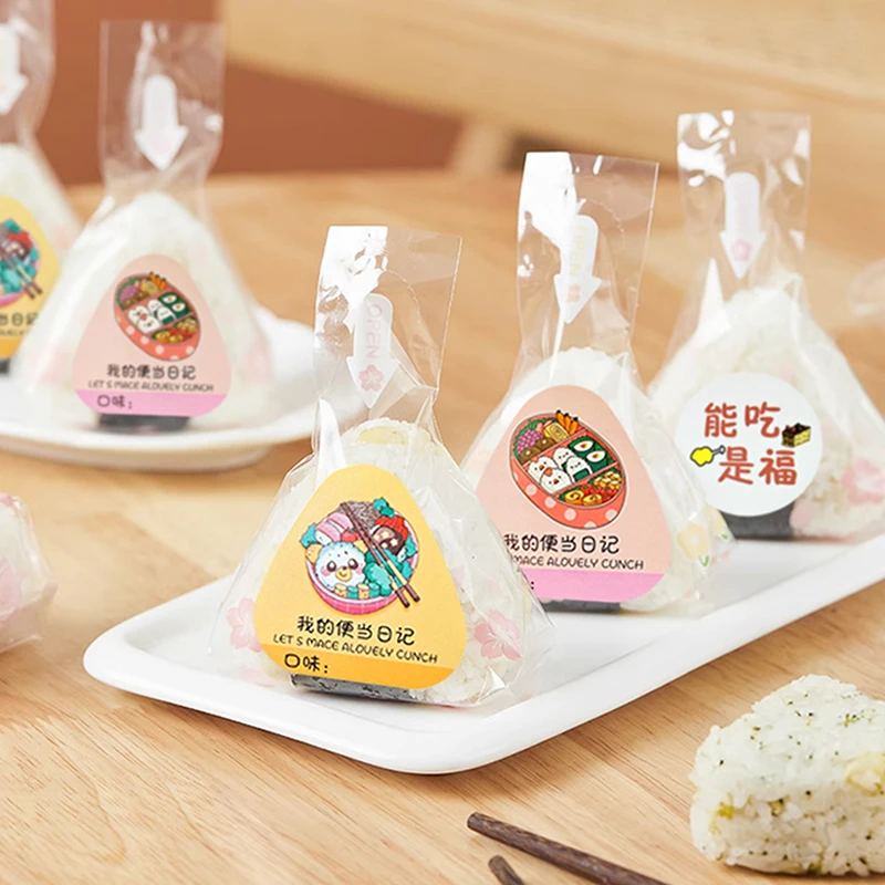 

Triangle Rice Ball Packing Bag Stickers Nori Seaweed Onigiri Sushi Bag Stickers Sushi Making Mold Tools Bento Accessories
